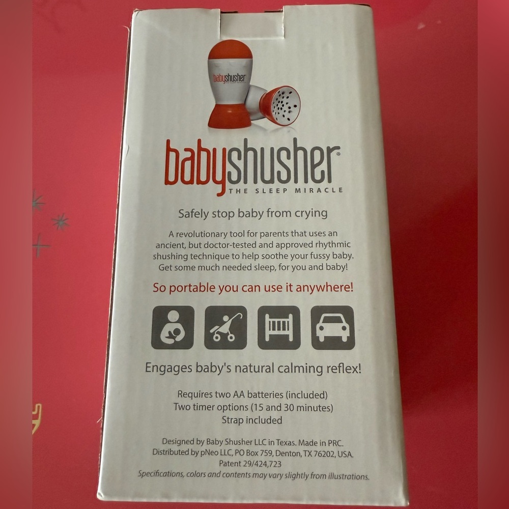 Portable Baby Shusher Sound Machine - Orange and White - Picture 5 of 6
